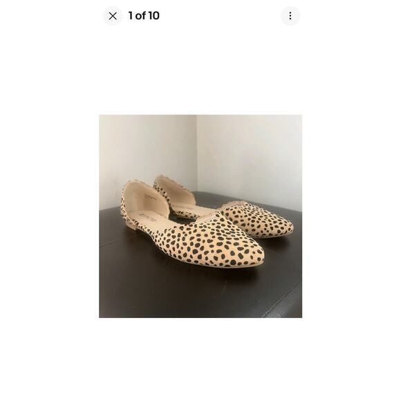 Restricted Shoes - Restricted Shoes Women's 9 D'Orsay Flats Leopard Tan Faux Leather Slip On